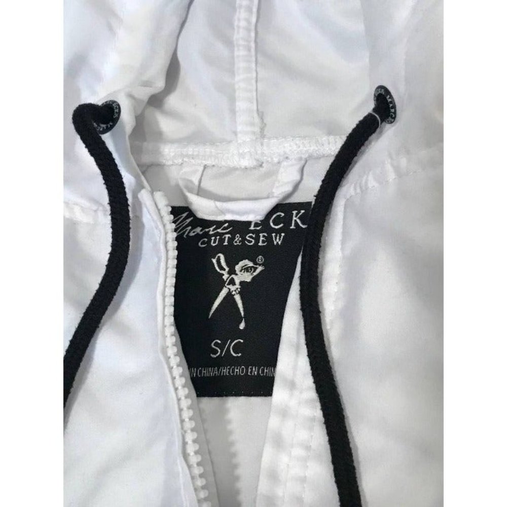 Marc Ecko Windbreaker Jacket Mens Sz Small White … - image 3
